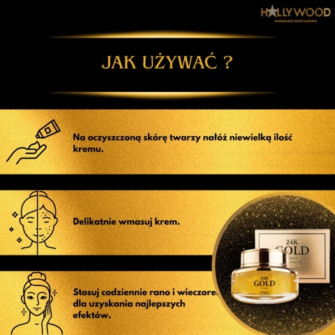 ANJO 24K Gold Cream 50g - Krem do twarzy - wygładzajacy efekt