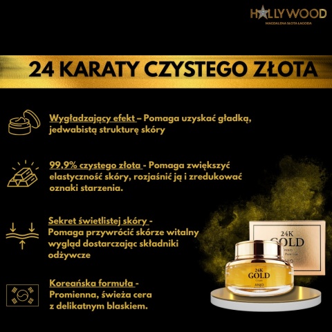 ANJO 24K Gold Cream 50g - Krem do twarzy - wygładzajacy efekt