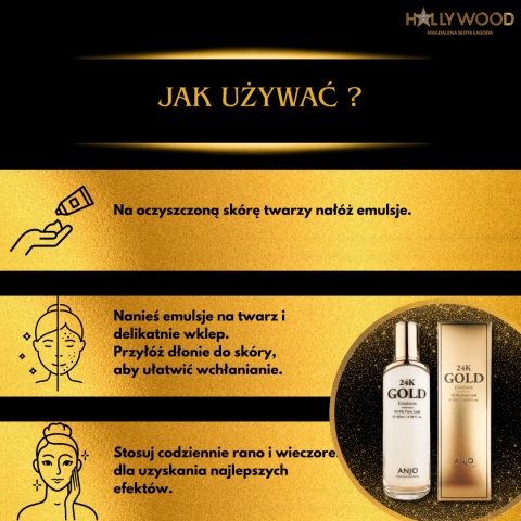 ANJO 24K Gold Emulsion 120ml - Emulsja do twarzy