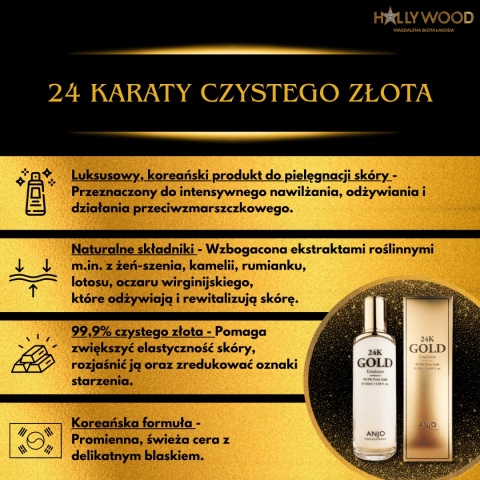 ANJO 24K Gold Emulsion 120ml - Emulsja do twarzy