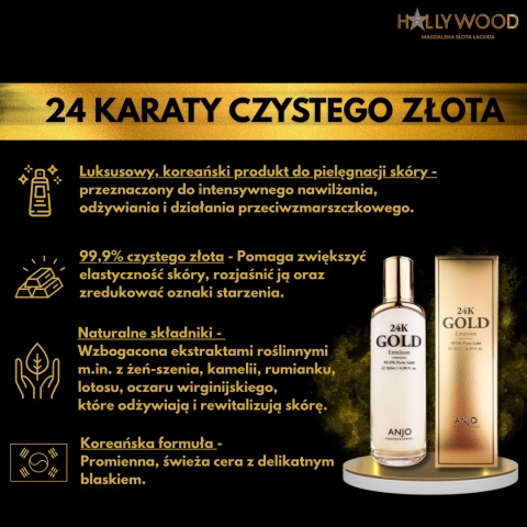 ANJO 24K Gold Emulsion 120ml - Emulsja do twarzy