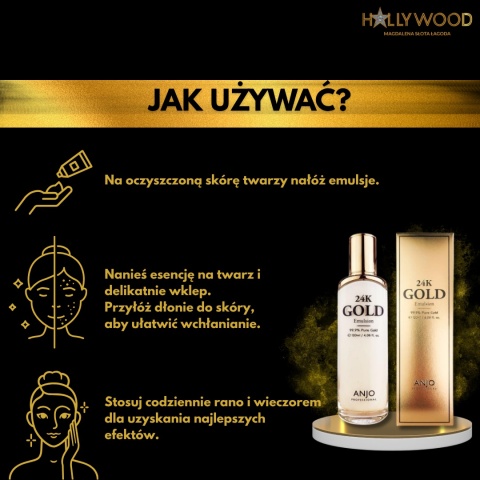 ANJO 24K Gold Emulsion 120ml - Emulsja do twarzy