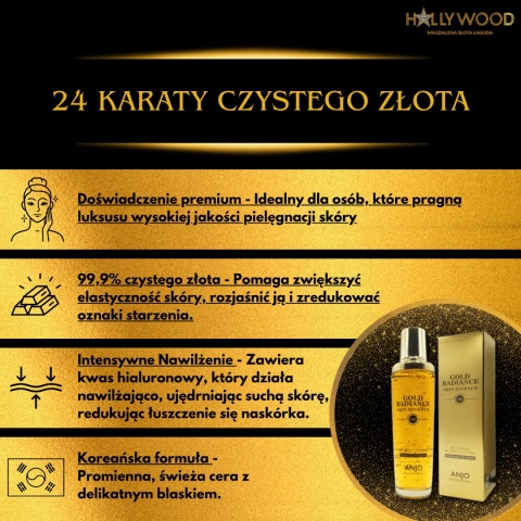 ANJO 24K Gold Radiance Essence - Esensja do skóry 150ml