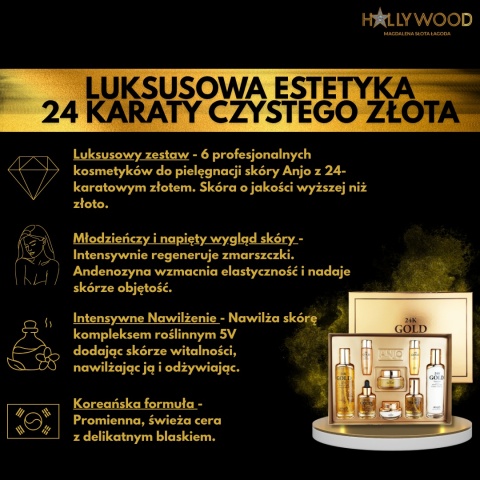 ANJO 24K Gold Skin Care 6SET - zestaw pielęgnacyjny do twarzy