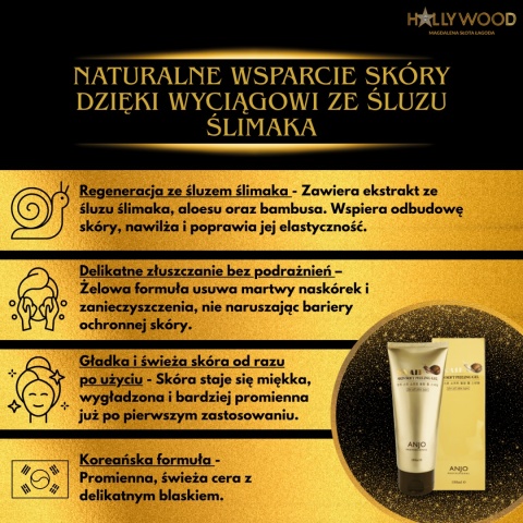 ANJO Delikatny żel peelingujący GOMAGE do skóry ślimaka 180ml