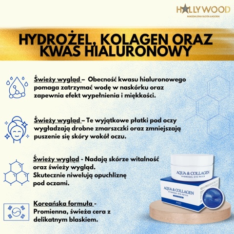 ANJO Eye Patch Aqua&Collagen - kolagenowe płatki pod oczy