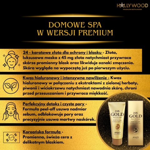 Anjo 24K GOLD Złota maska peel-off do wyjątkowej pielęgnacji 100ml