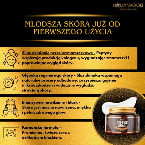 Anjo Krem regenerujący do twarzy i ciała Peptide Snail Cream