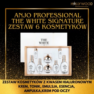 Anjo zestaw luksusowych kosmetyków WHITE z kwasem hialuronowym