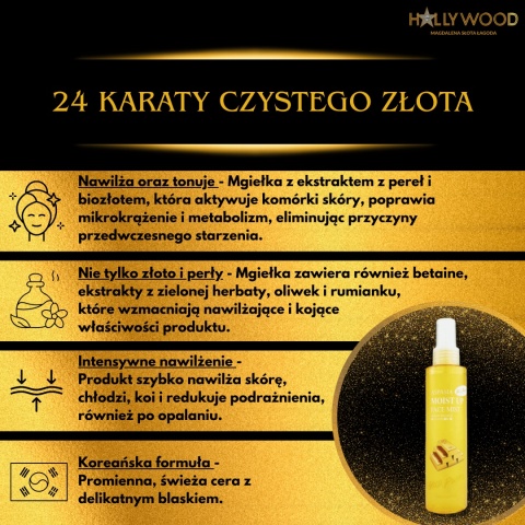 Aspasia 24K Gold Face Mist Gold Pearl - Perłowa mgiełka 150ml
