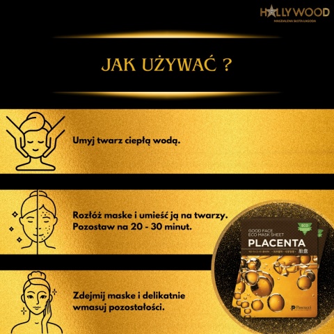 Maska w płacie na twarz z ekstraktem z placenty